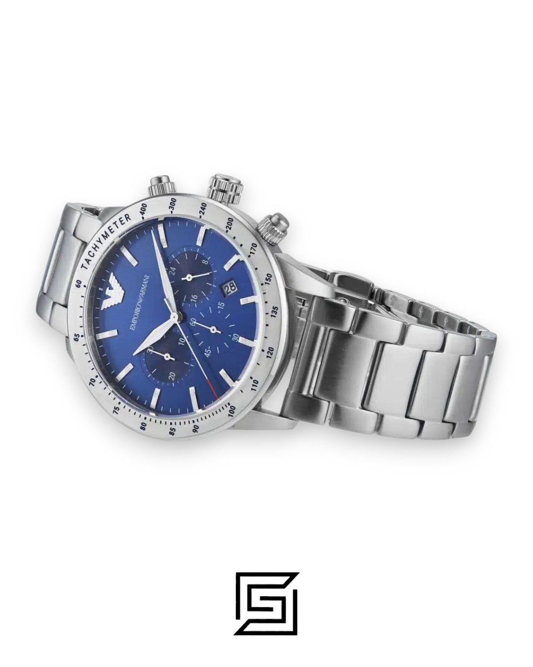 ⁦Emporio Armani AR11306 Men's Chronograph Blue Dial Watch⁩ - الصورة ⁦4⁩
