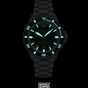 ⁦Armani AR60080 Men's Stainless Steel Green Dial Watch⁩ - الصورة ⁦10⁩