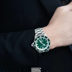 ⁦Armani AR60080 Men's Stainless Steel Green Dial Watch⁩ - الصورة ⁦8⁩