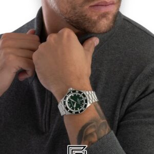 ⁦Armani AR60080 Men's Stainless Steel Green Dial Watch⁩ - الصورة ⁦7⁩