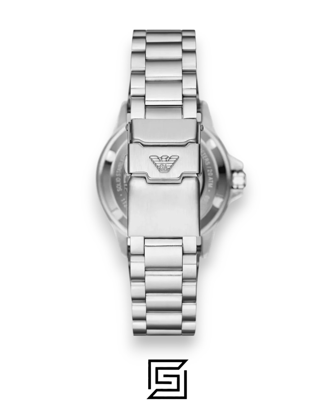 ⁦Armani AR60080 Men's Stainless Steel Green Dial Watch⁩ - الصورة ⁦2⁩