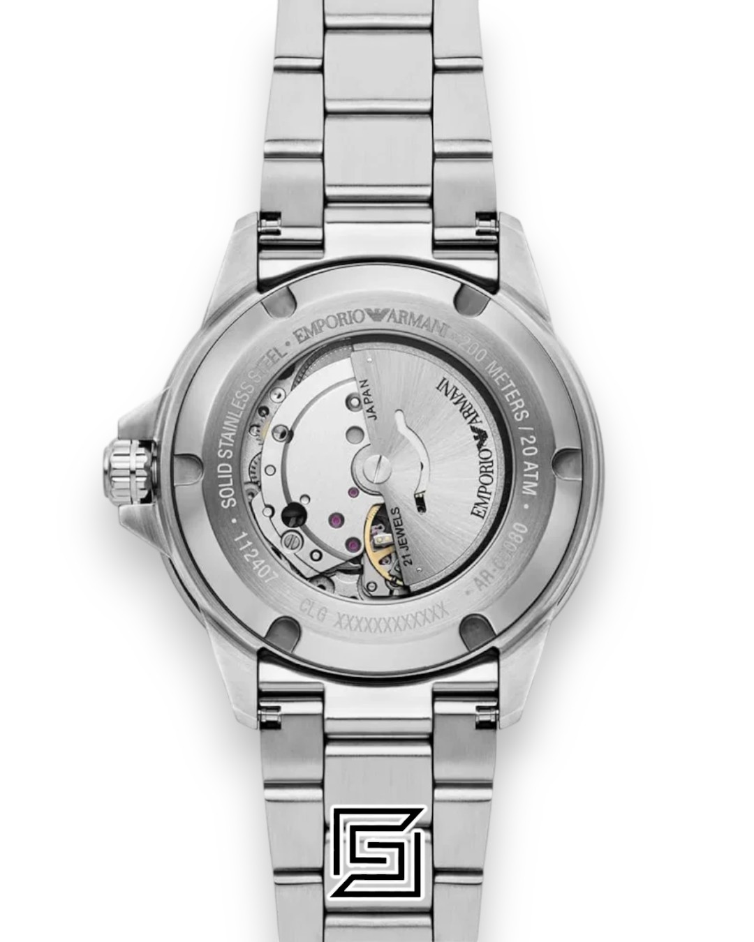 ⁦Armani AR60080 Men's Stainless Steel Green Dial Watch⁩ - الصورة ⁦6⁩