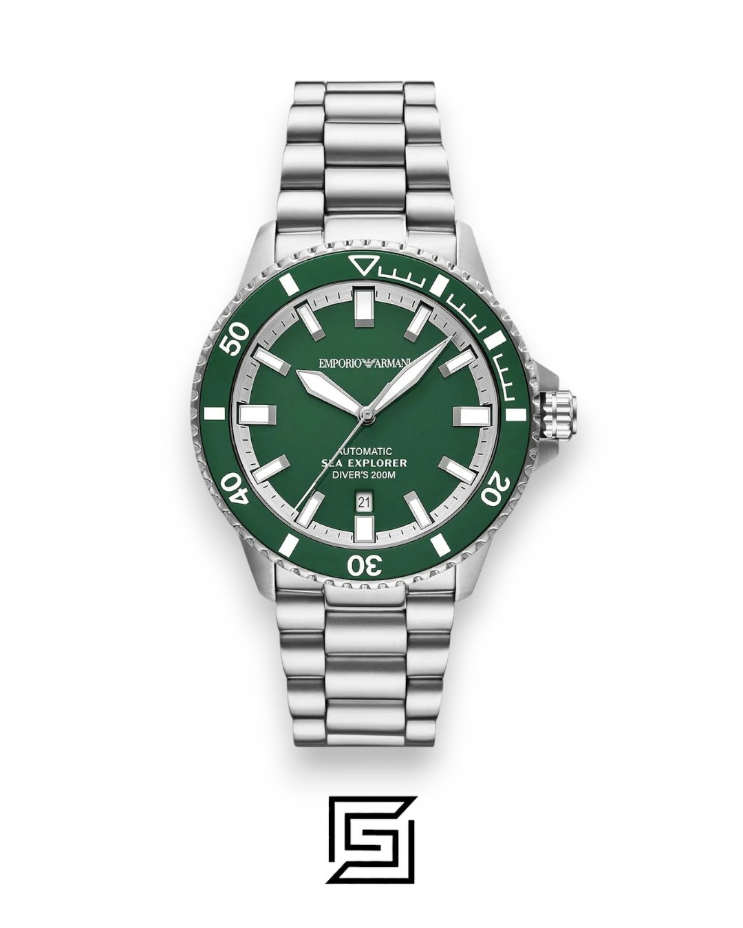 Emporio Armani AR60088 green dial watch