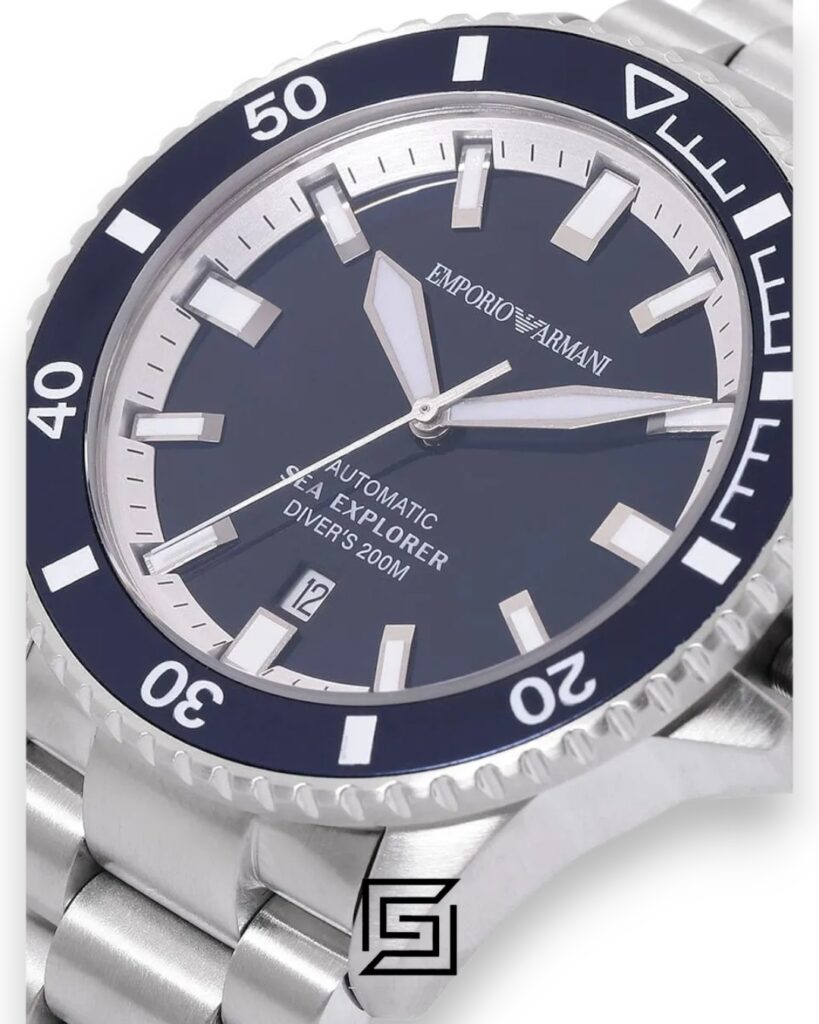 Armani AR60087 Men's Stainless Steel Blue Dial Automatic Watch