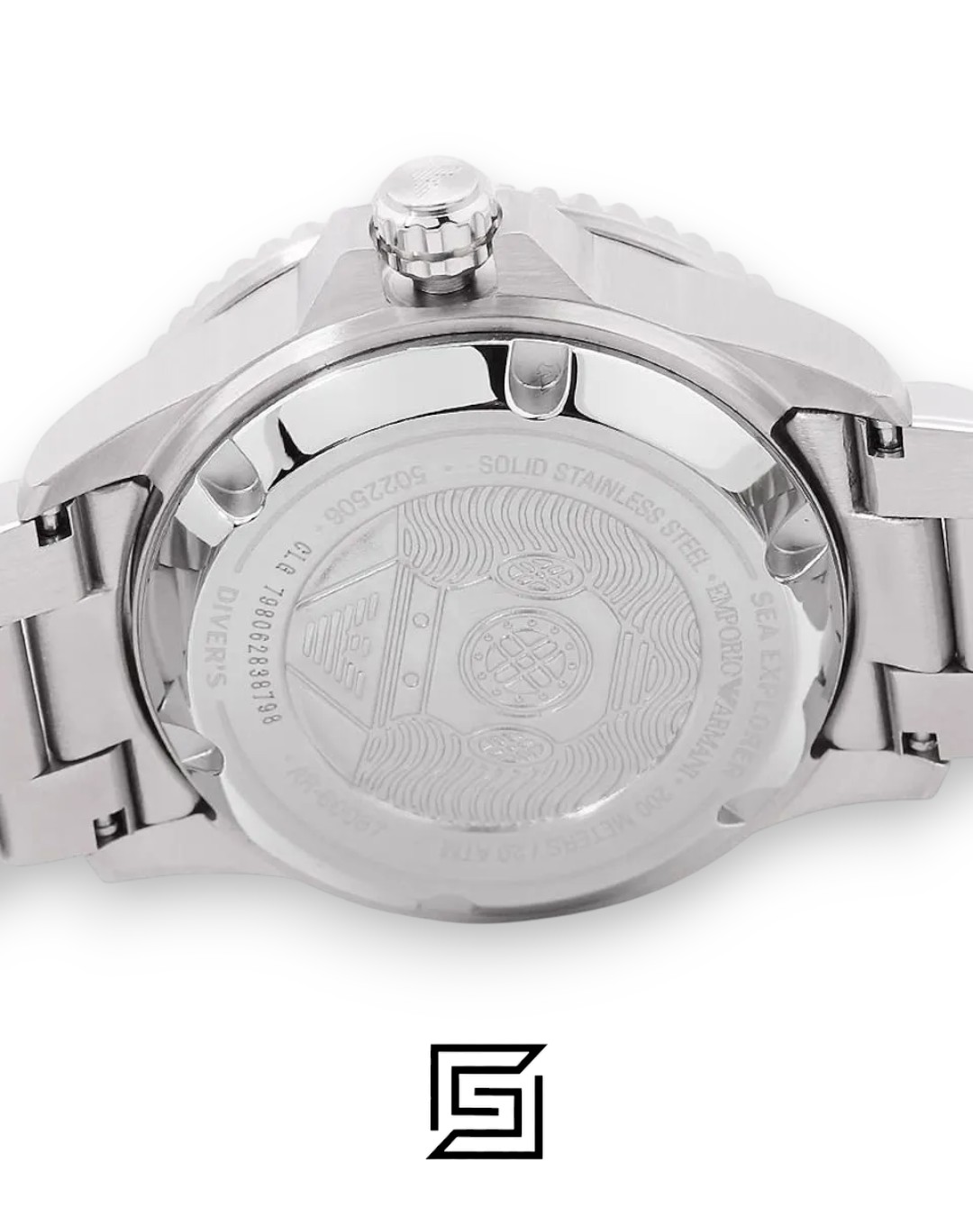 Armani AR60087 Men's Stainless Steel Blue Dial Automatic Watch - Image 5