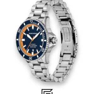 ⁦Armani AR60090 Automatic Sea Explorer Diver's 200m Blue Dial Stainless Steel Watch⁩ - الصورة ⁦2⁩