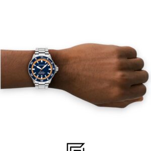⁦Armani AR60090 Automatic Sea Explorer Diver's 200m Blue Dial Stainless Steel Watch⁩ - الصورة ⁦7⁩