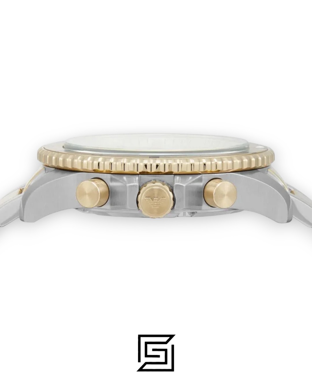 Emporio Armani AR11606 Two-Tone Gold and Silver Case 43mm Chronograph Watch with Cream Dial - Image 5