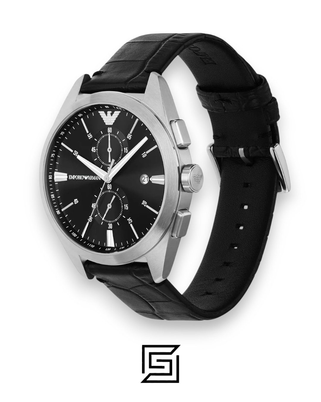 ⁦Emporio Armani AR11542 Black Dial Men's Chronograph Watch⁩ - الصورة ⁦2⁩