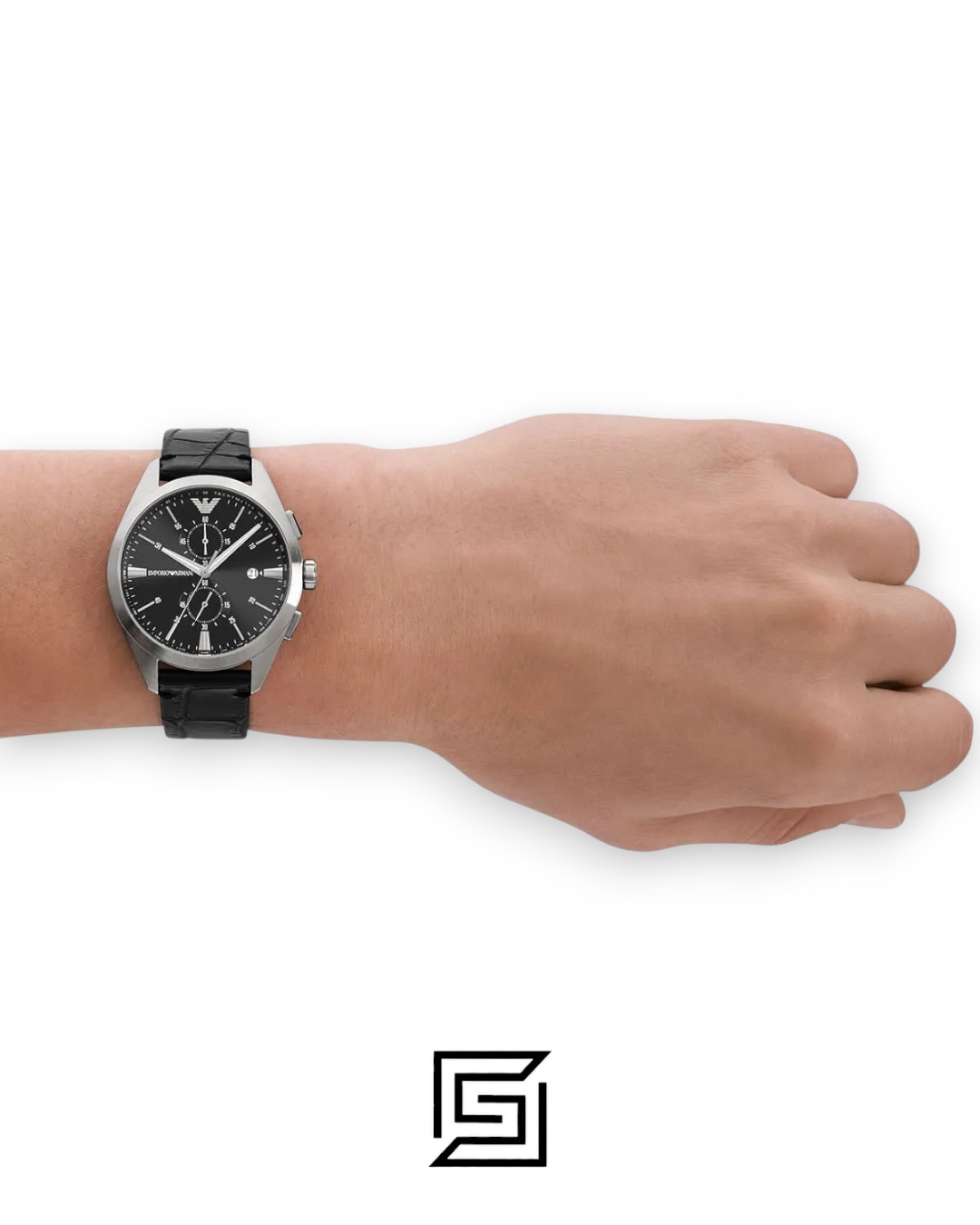 ⁦Emporio Armani AR11542 Black Dial Men's Chronograph Watch⁩ - الصورة ⁦5⁩