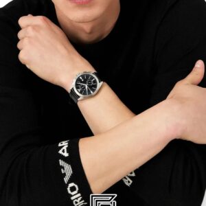 ⁦Emporio Armani AR11542 Black Dial Men's Chronograph Watch⁩ - الصورة ⁦8⁩