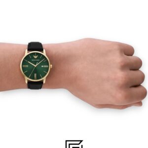 Emporio Armani AR11601 Men's Gold Case Green Dial Watch - Image 8