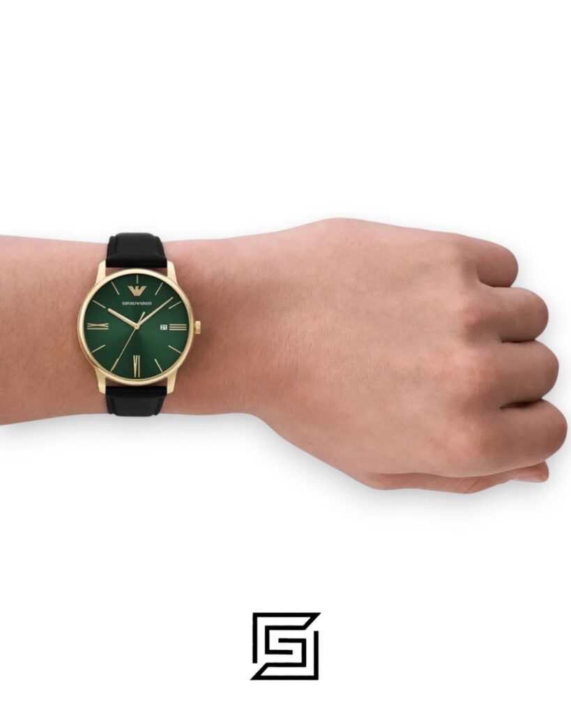 Emporio Armani AR11601 Men's Gold Case Green Dial Watch