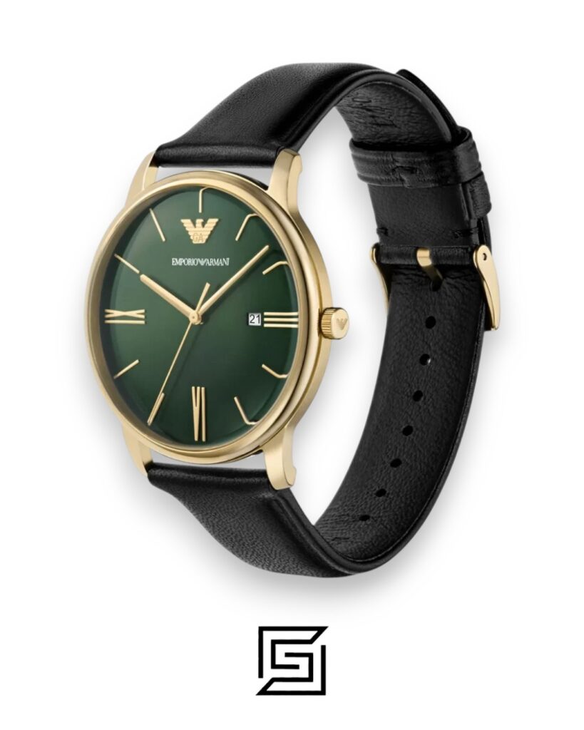 Emporio Armani AR11601 Men's Gold Case Green Dial Watch