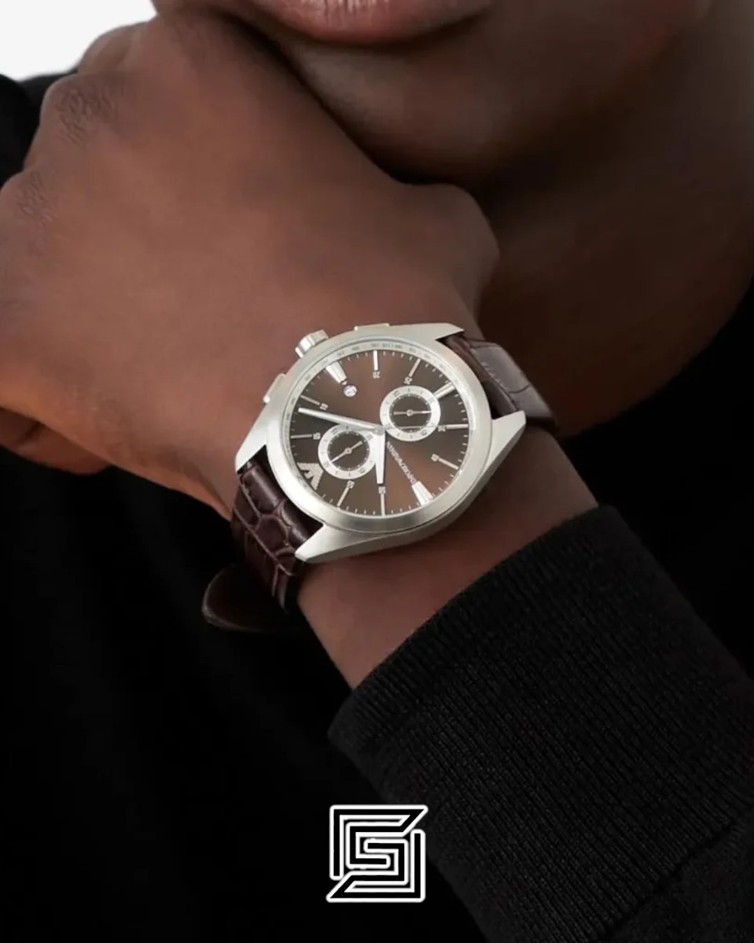 Emporio Armani AR11482 Brown Dial Chronograph Watch - Image 10