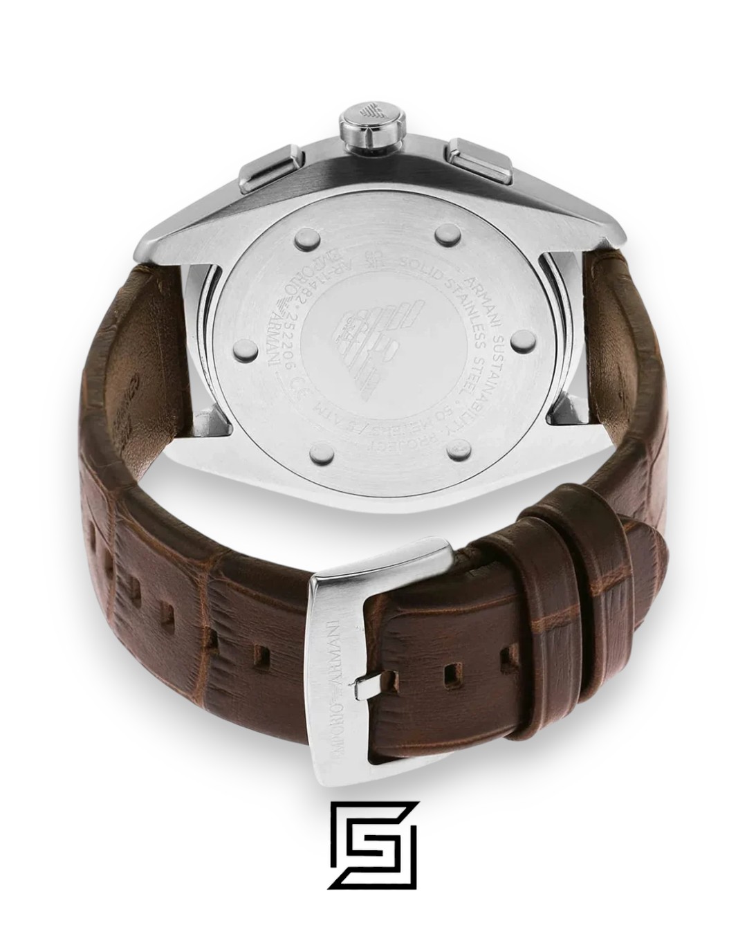 Emporio Armani AR11482 Brown Dial Chronograph Watch - Image 7