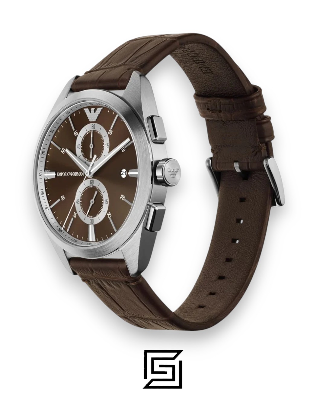 Emporio Armani AR11482 Brown Dial Chronograph Watch - Image 4