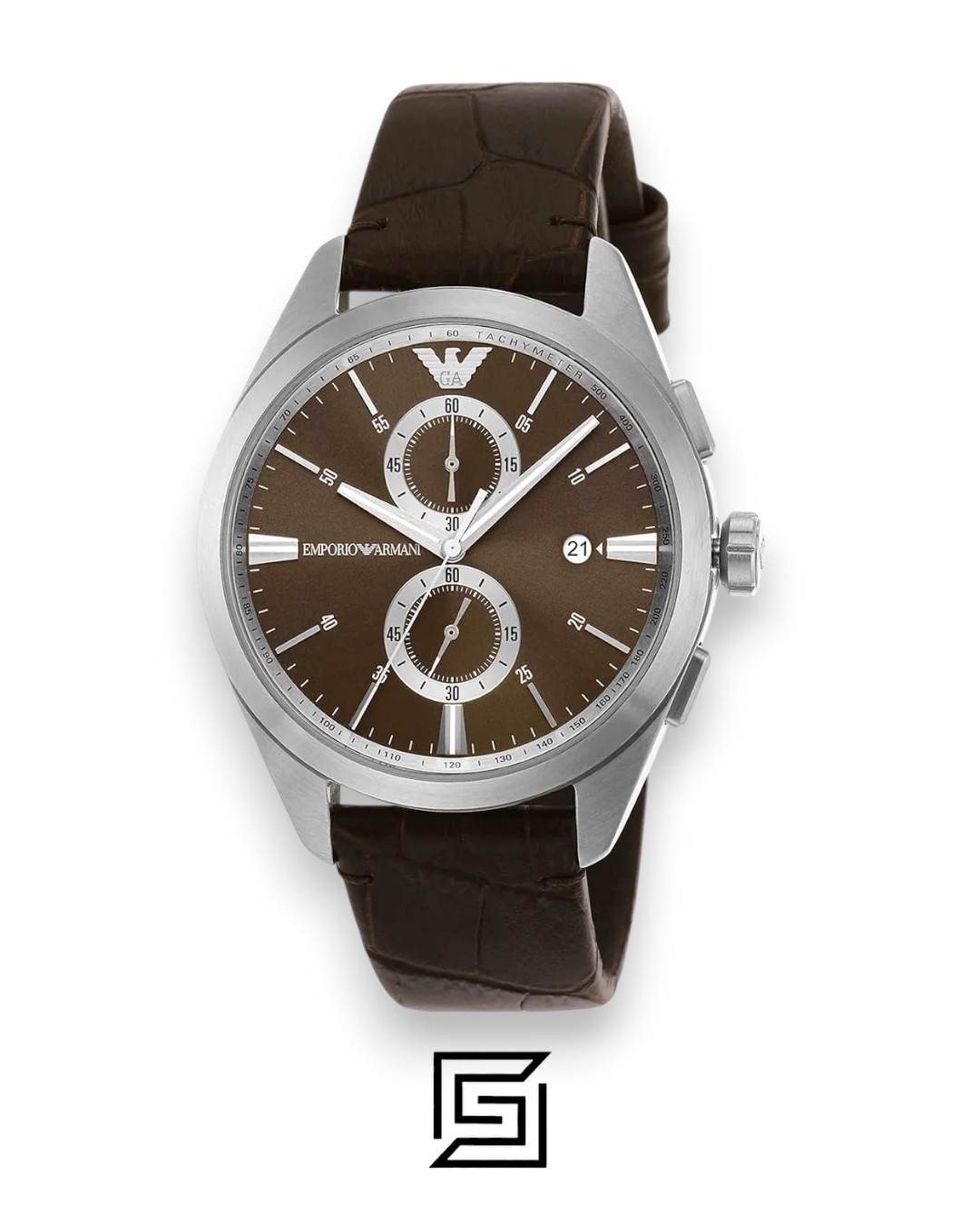 Emporio Armani AR11482 Brown Dial Chronograph Watch - Image 2