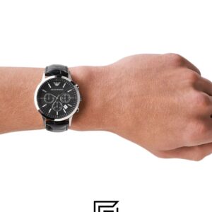 Emporio Armani AR2447 Men's Black Dial Chronograph Watch - Image 9