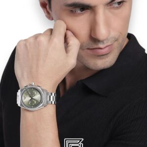 Emporio Armani AR11640 Men's Stainless Steel Green Chronograph Watch 43mm - Image 11
