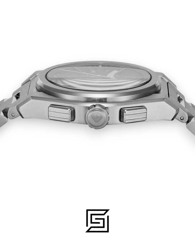 Emporio Armani AR11640 Men's Stainless Steel Green Chronograph Watch 43mm