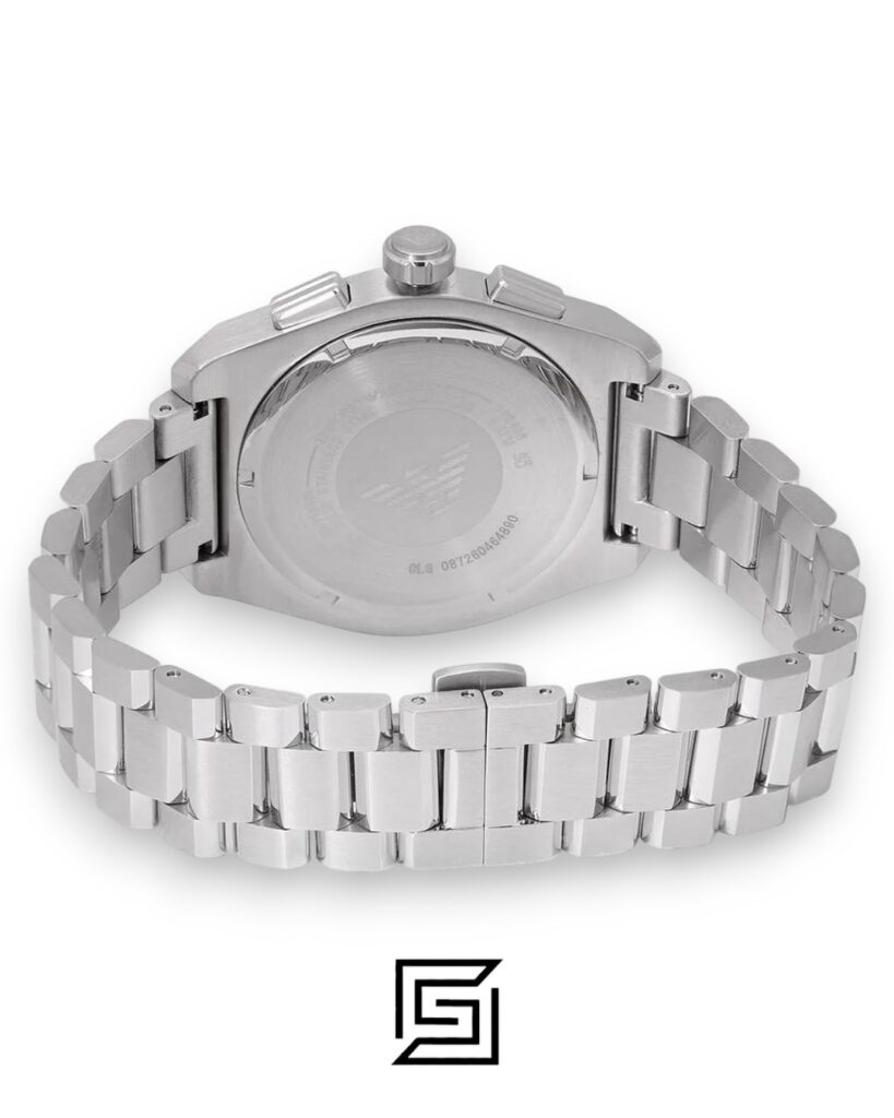 Emporio Armani AR11640 Men's Stainless Steel Green Chronograph Watch 43mm
