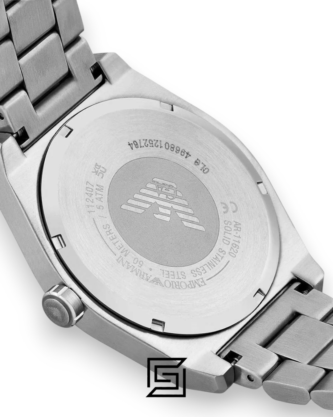 Emporio Armani AR11620 Men's Silver Stainless Steel Watch Blue Dial - Image 4