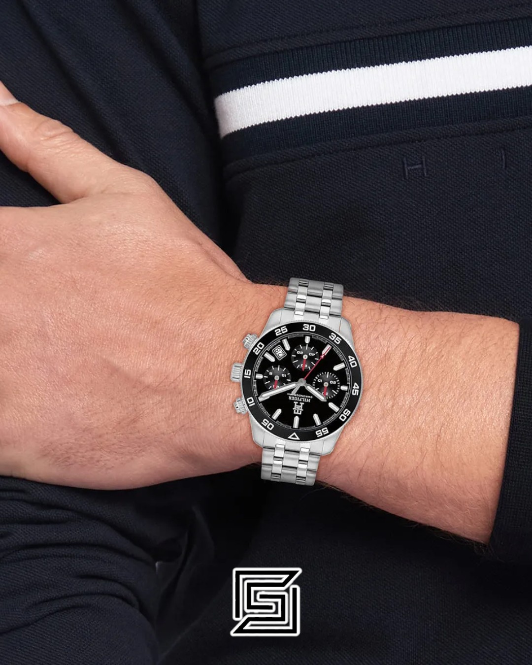 ⁦Tommy Hilfiger 1792156 Black Dial Chronograph Watch⁩ - الصورة ⁦7⁩