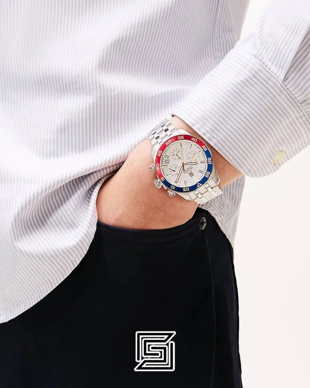⁦Tommy Hilfiger 1792184 White Dial Men's Watch⁩ - الصورة ⁦4⁩