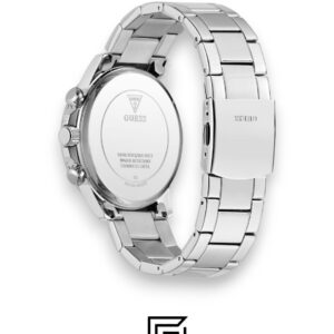 Guess GW0900G1 Men's Silver Stainless Steel Watch with Black Dial - Image 4