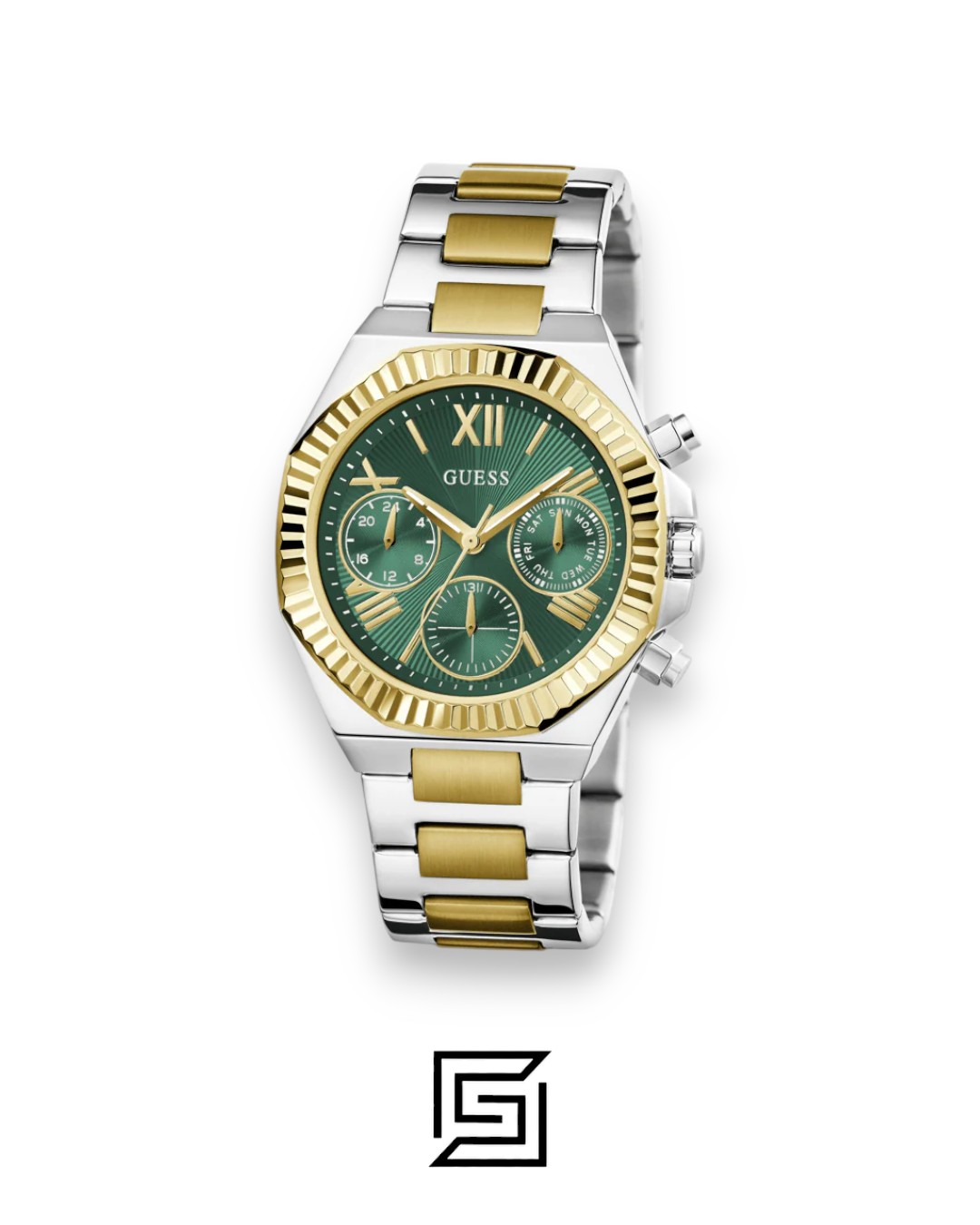 Guess GW0769L4 Two-Tone Green Dial Watch - Image 2