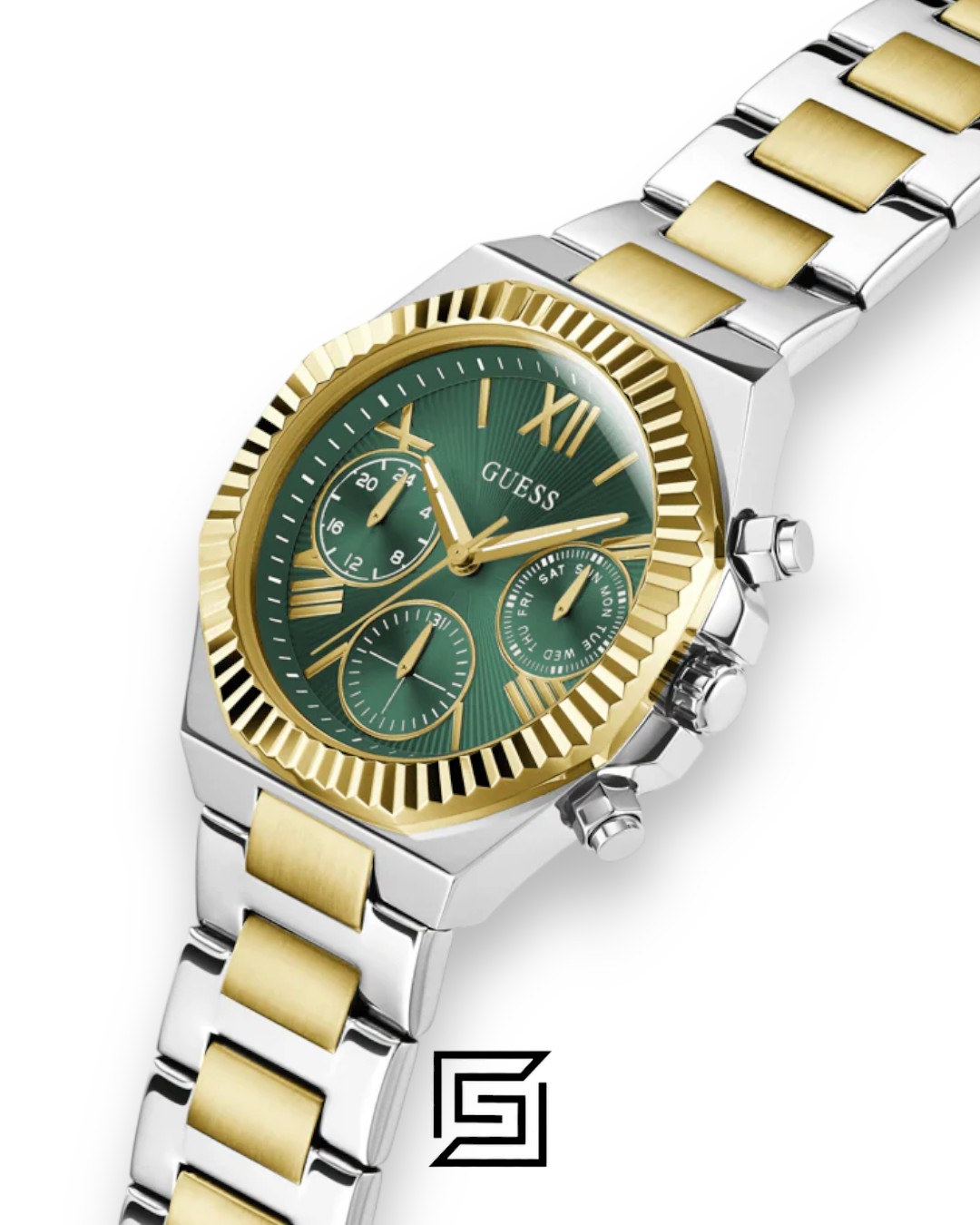 Guess GW0769L4 Two-Tone Green Dial Watch - Image 3