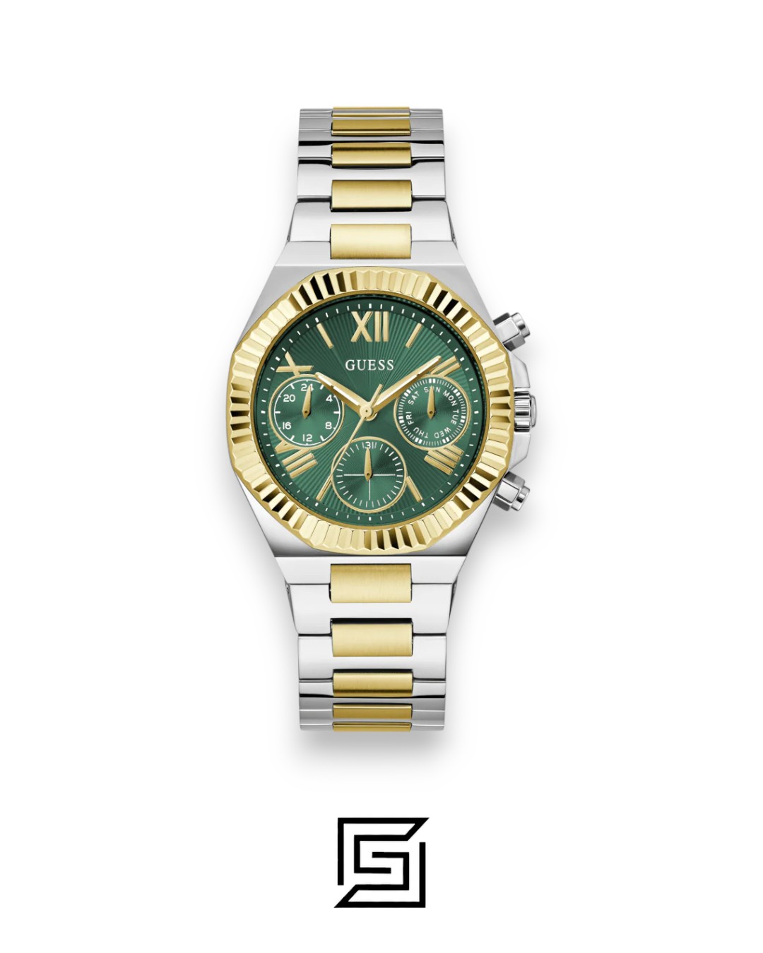 Guess GW0769L4 Two-Tone Green Dial Watch