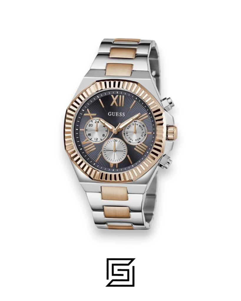 Guess GW0703G4 Men's Chronograph Two-Tone Stainless Steel Watch with Grey Dial