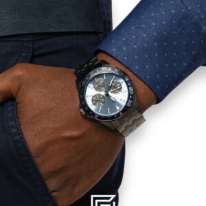 ⁦Guess W1107G5 Men's Blue Dial Stainless Steel Watch⁩ - الصورة ⁦2⁩