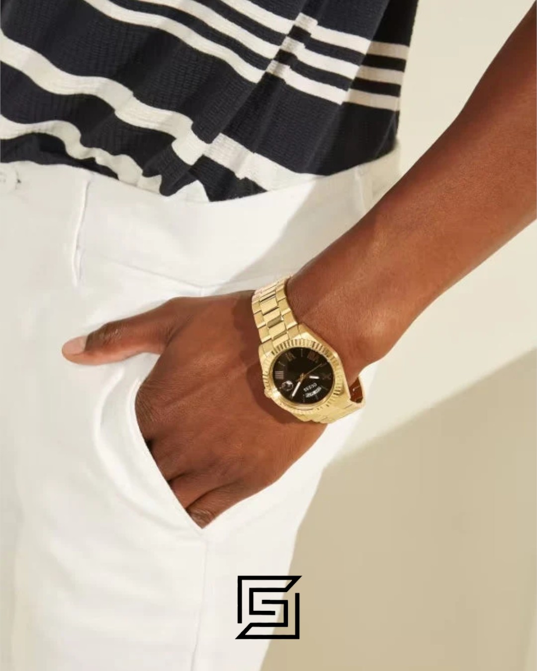 Guess GW0265G3 Gold Case Black Dial Watch - Image 8