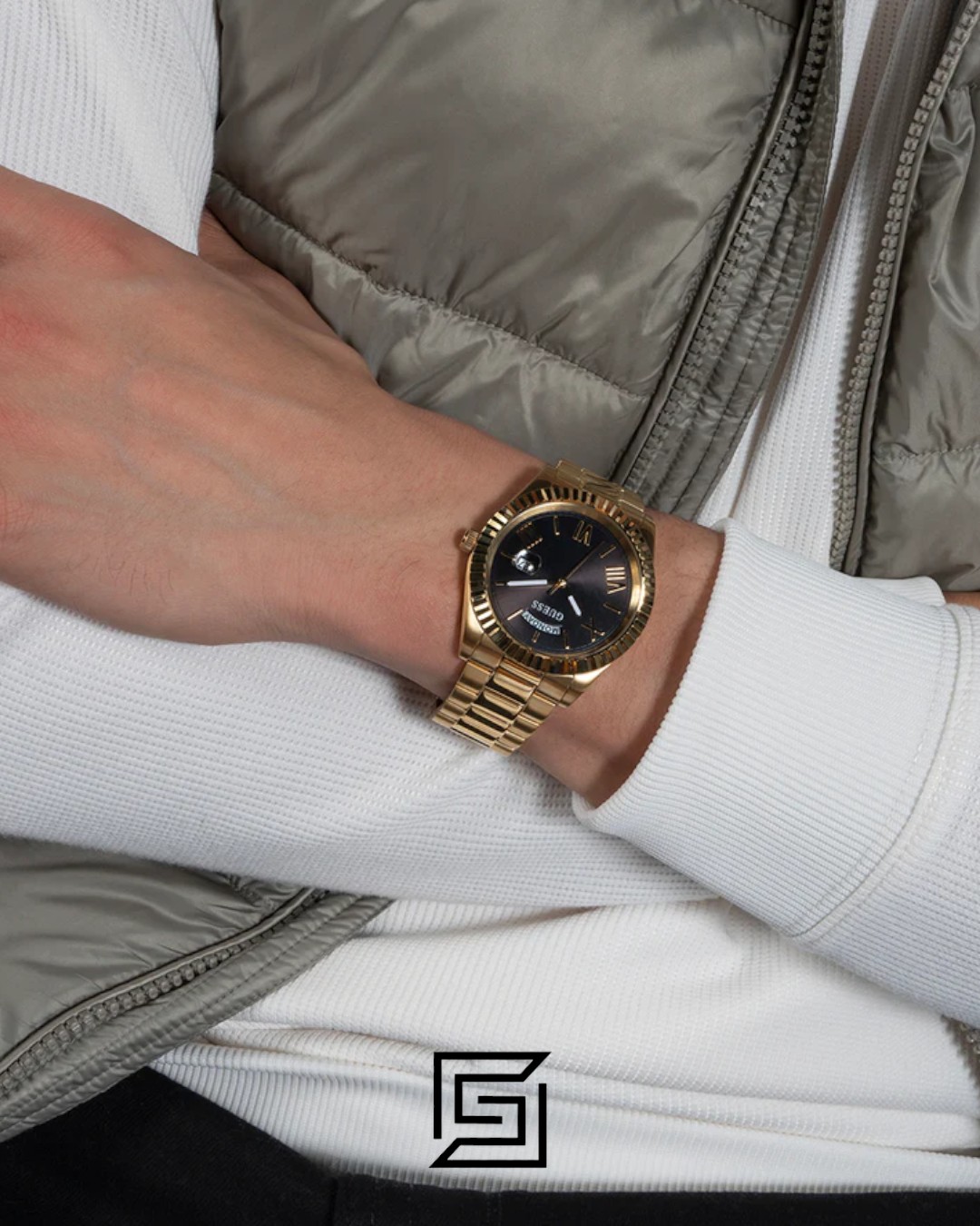 Guess GW0265G3 Gold Case Black Dial Watch - Image 7
