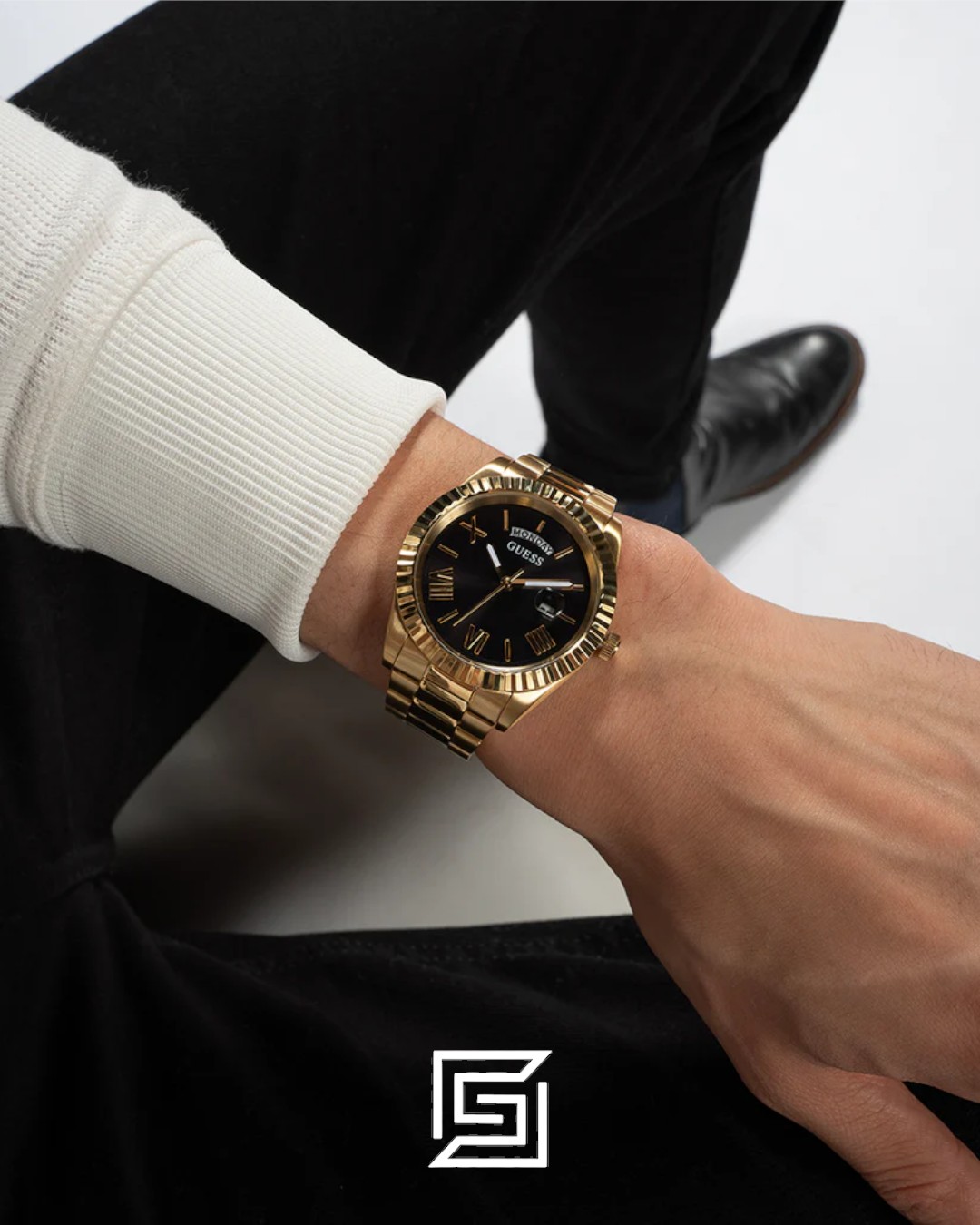 Guess GW0265G3 Gold Case Black Dial Watch - Image 6