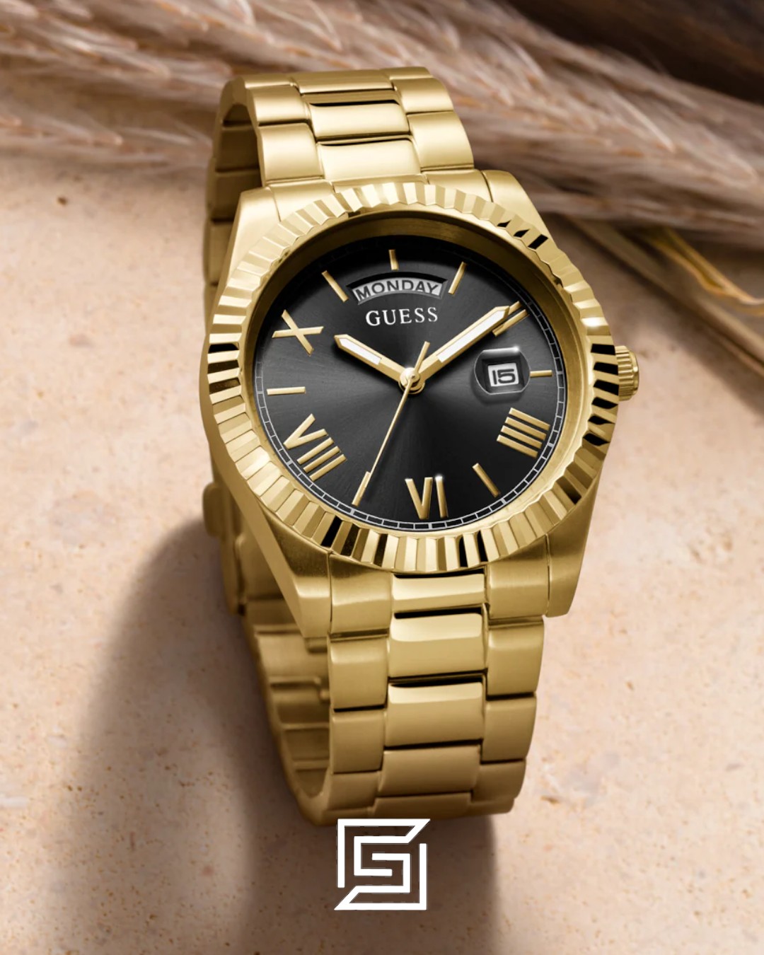 Guess GW0265G3 Gold Case Black Dial Watch - Image 4