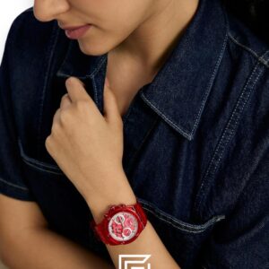 ⁦Guess GW0438L4 Red Dial Women's Watch⁩ - الصورة ⁦6⁩
