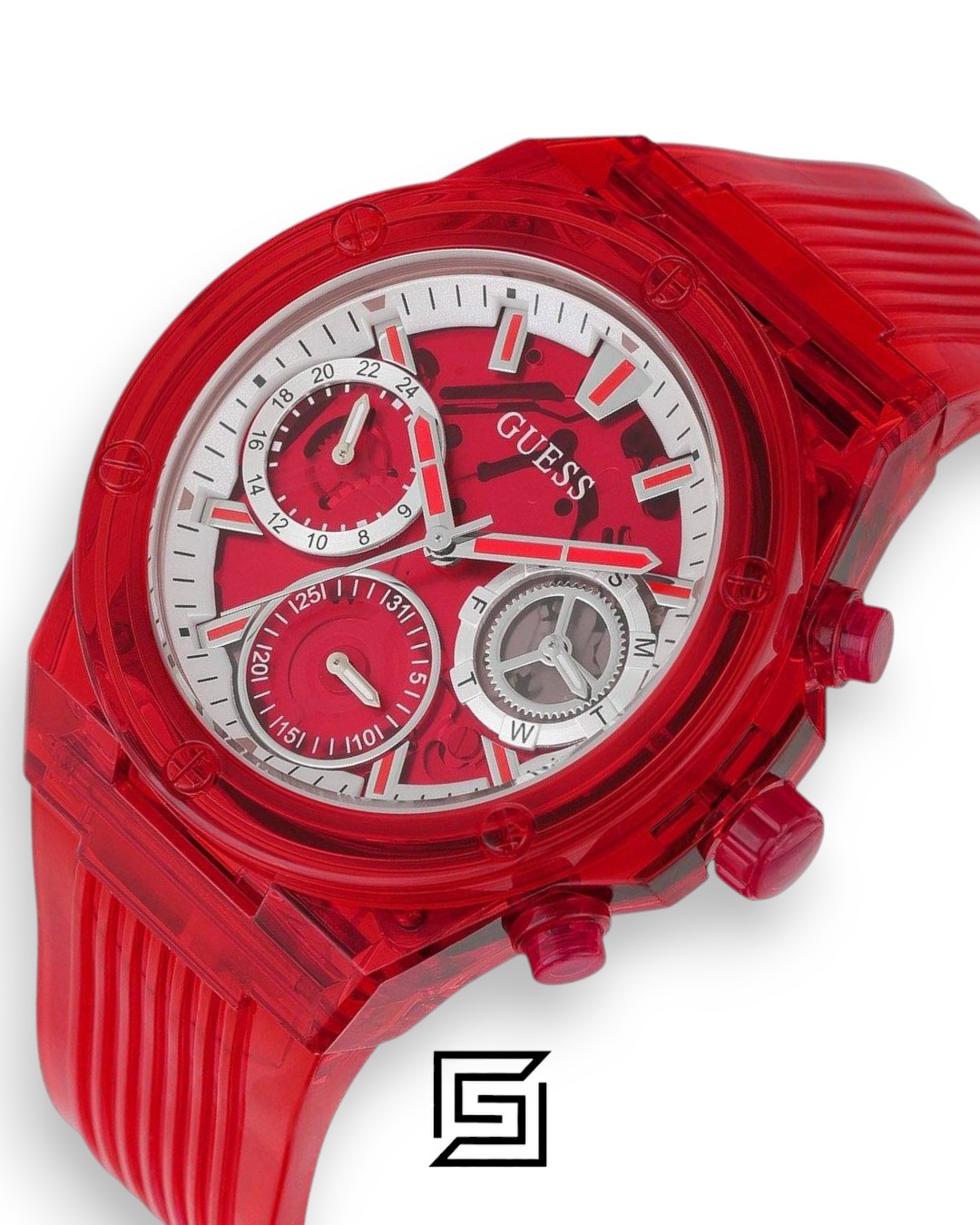 ⁦Guess GW0438L4 Red Dial Women's Watch⁩ - الصورة ⁦4⁩