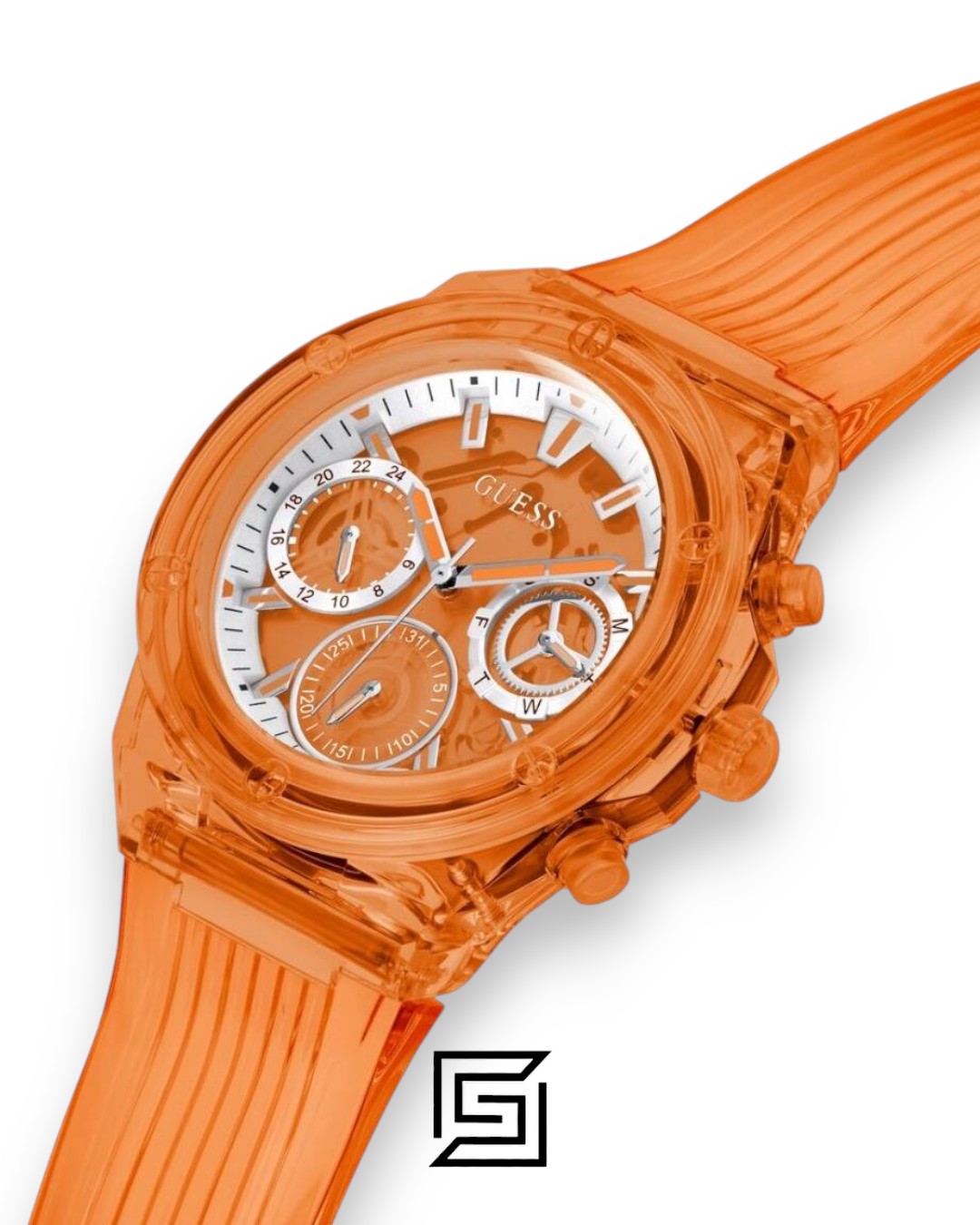 ⁦Guess GW0438L5 Orange Dial Women's Watch⁩ - الصورة ⁦5⁩