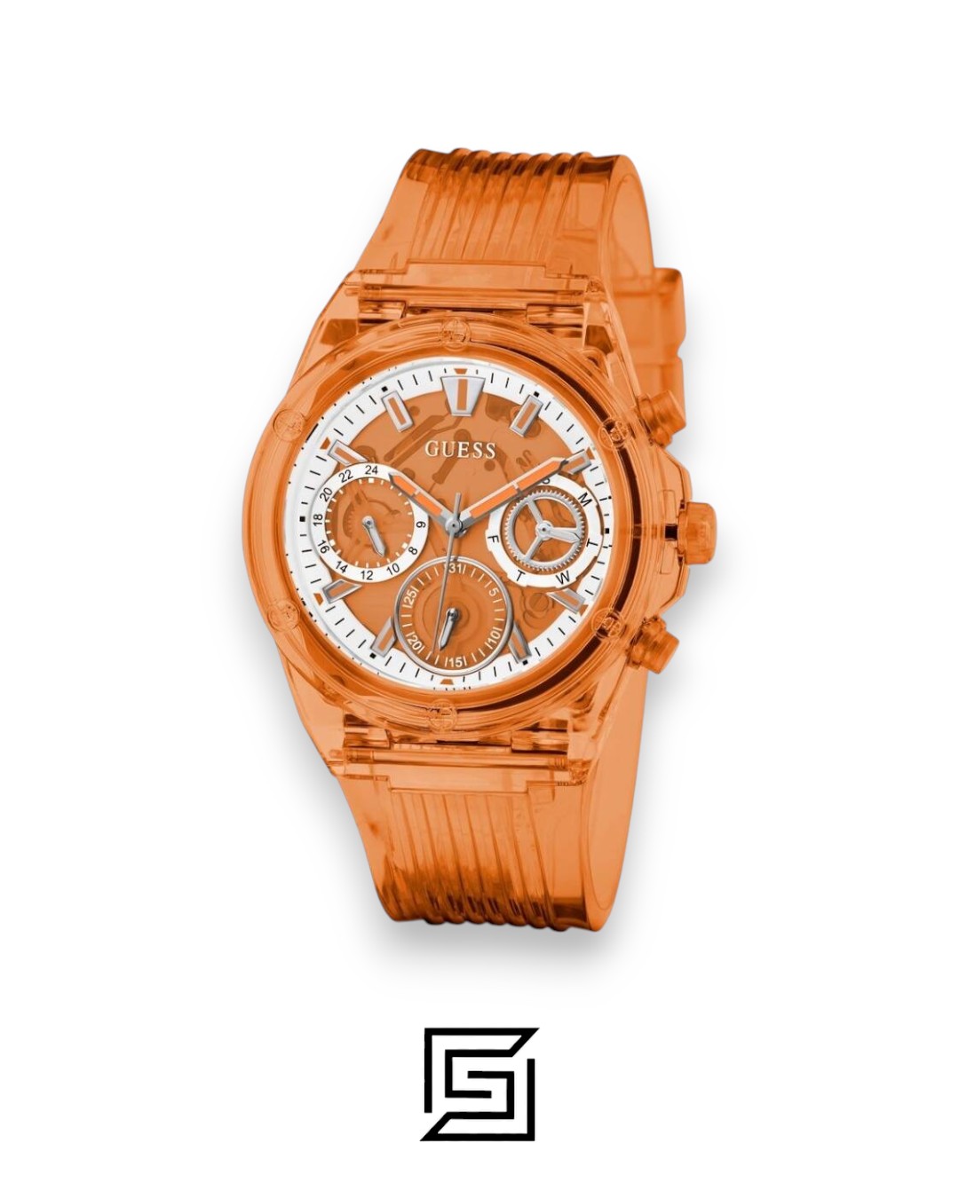 ⁦Guess GW0438L5 Orange Dial Women's Watch⁩ - الصورة ⁦2⁩