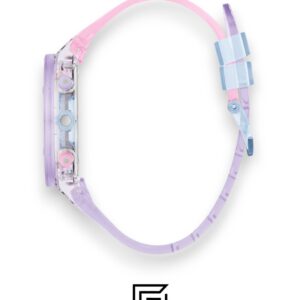 ⁦Guess GW0438L6 Women's Transparent Purple Case Blue Dial Watch⁩ - الصورة ⁦3⁩