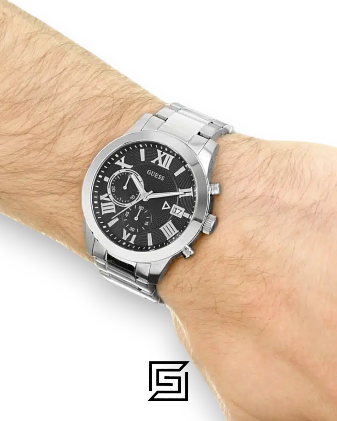 ⁦Guess W0668G3 Chronograph Black Dial Men's Watch⁩ - الصورة ⁦6⁩