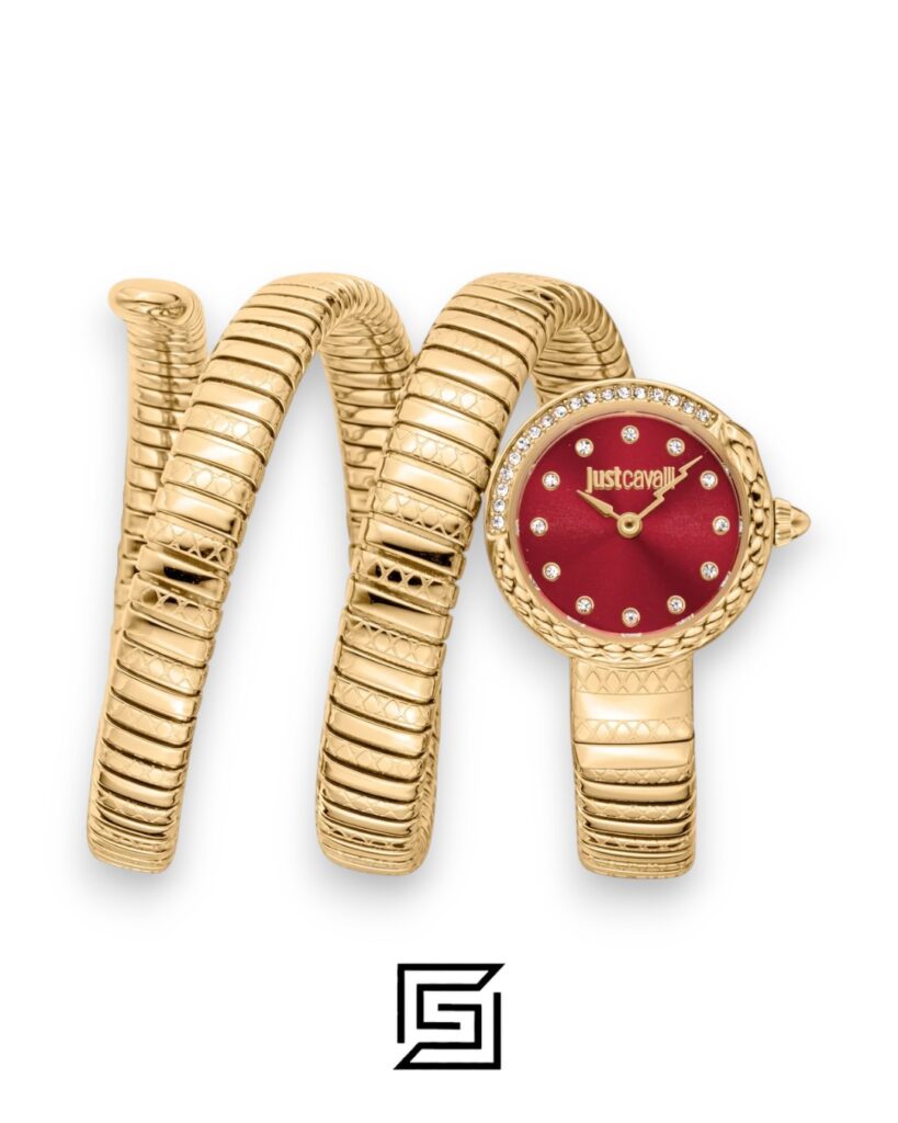 Just Cavalli red dial watch