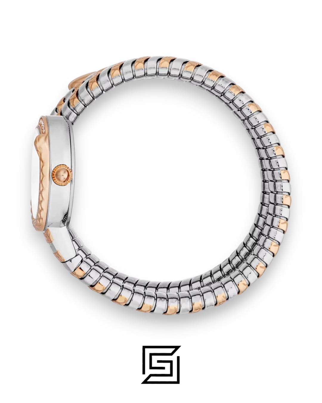 Just Cavalli JC1L302M0065 Women's Silver and Rose Gold Bracelet Watch with White Dial - Image 3