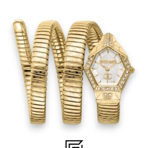 Just Cavalli Gold Tone Mother of Pearl Watch
