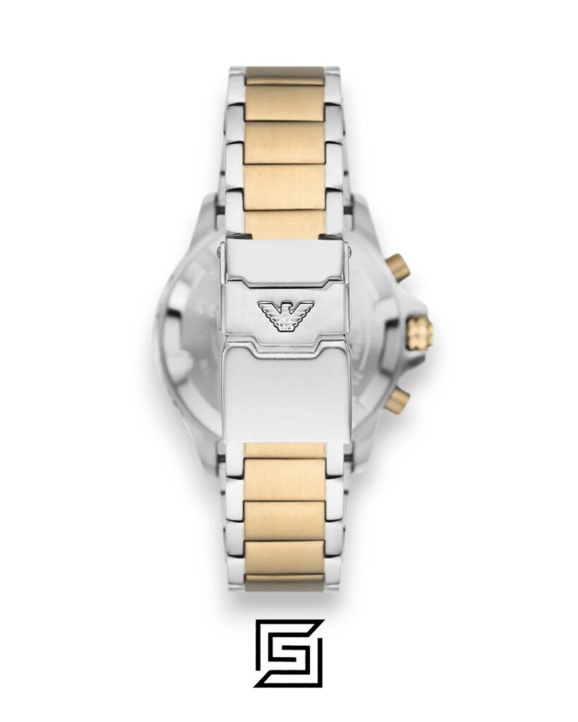 Emporio Armani AR11586 Men's Two-Tone Stainless Steel 43mm Green Dial Watch