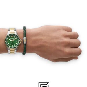 Armani AR80063 Two-Tone Stainless Steel Green Dial Men's Watch - Image 4